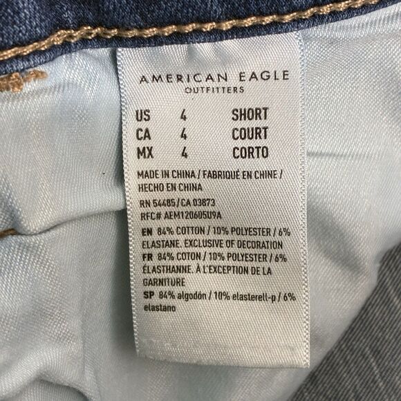 Women’s Size 4 American Eagle Dream Jean High Rise Short Skinny - Picture 7 of 8